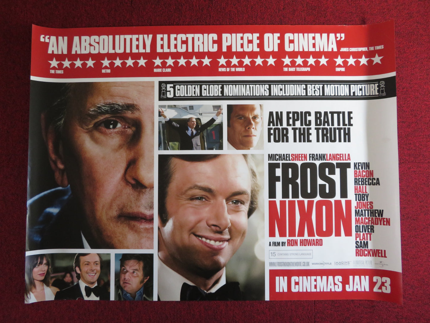 FROST/NIXON QUAD (30"x 40") ROLLED POSTER MICHAEL SHEEN FRANK LANGELLA 2008 - Rendezvous Cinema