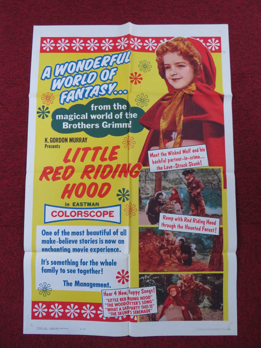 LITTLE RED RIDING HOOD FOLDED US ONE SHEET POSTER 1963