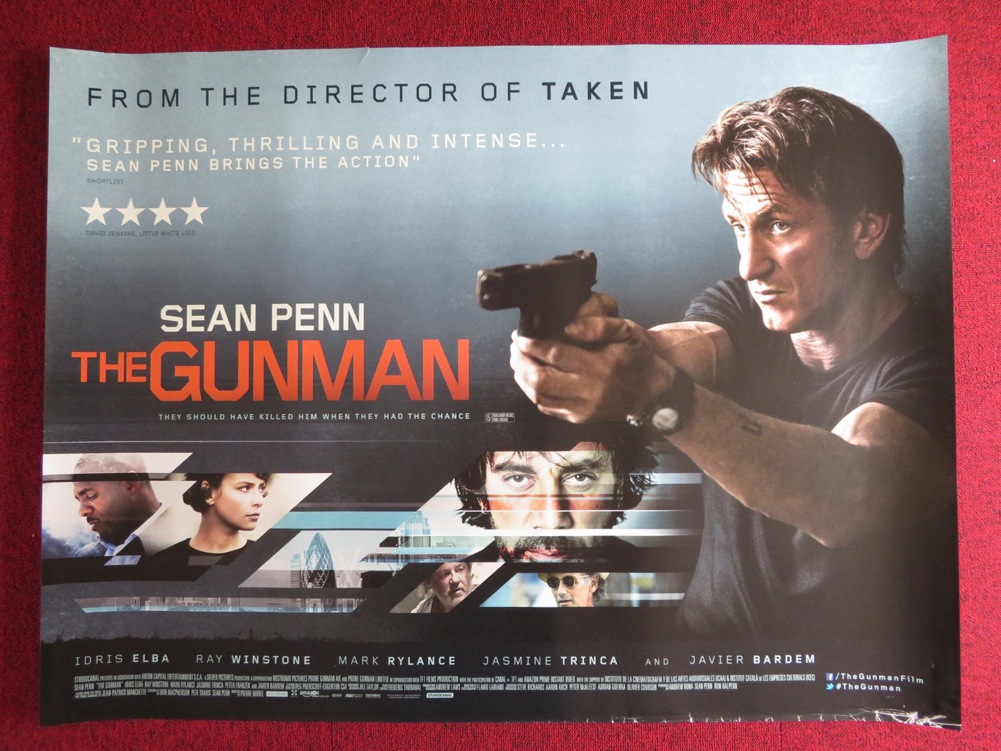 THE GUNMAN UK QUAD (30"x 40") ROLLED POSTER SEAN PENN 2015 - Rendezvous Cinema