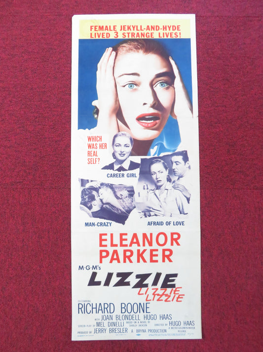 LIZZIE US INSERT (14"x 36") POSTER ELEANOR PARKER RICHARD BOONE 1957