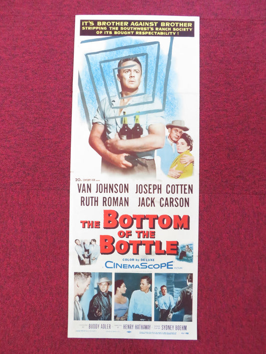 THE BOTTOM OF THE BOTTLE US INSERT (14"x 36") POSTER VAN JOHNSON COTTEN 1956