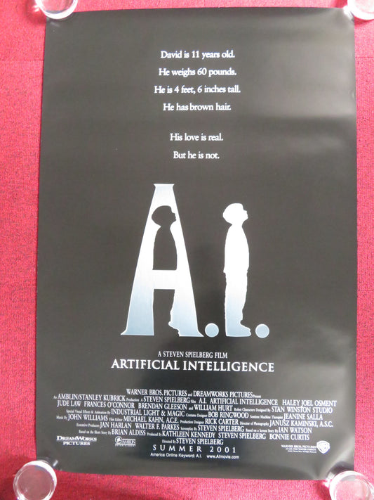 A.I. ARTIFICIAL INTELLIGENCE US ONE SHEET ROLLED POSTER SPIELBERG JUDE LAW 2001