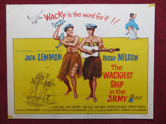 THE WACKIEST SHIP IN THE ARMY US HALF SHEET (22"x 28") POSTER JACK LEMMON 1960