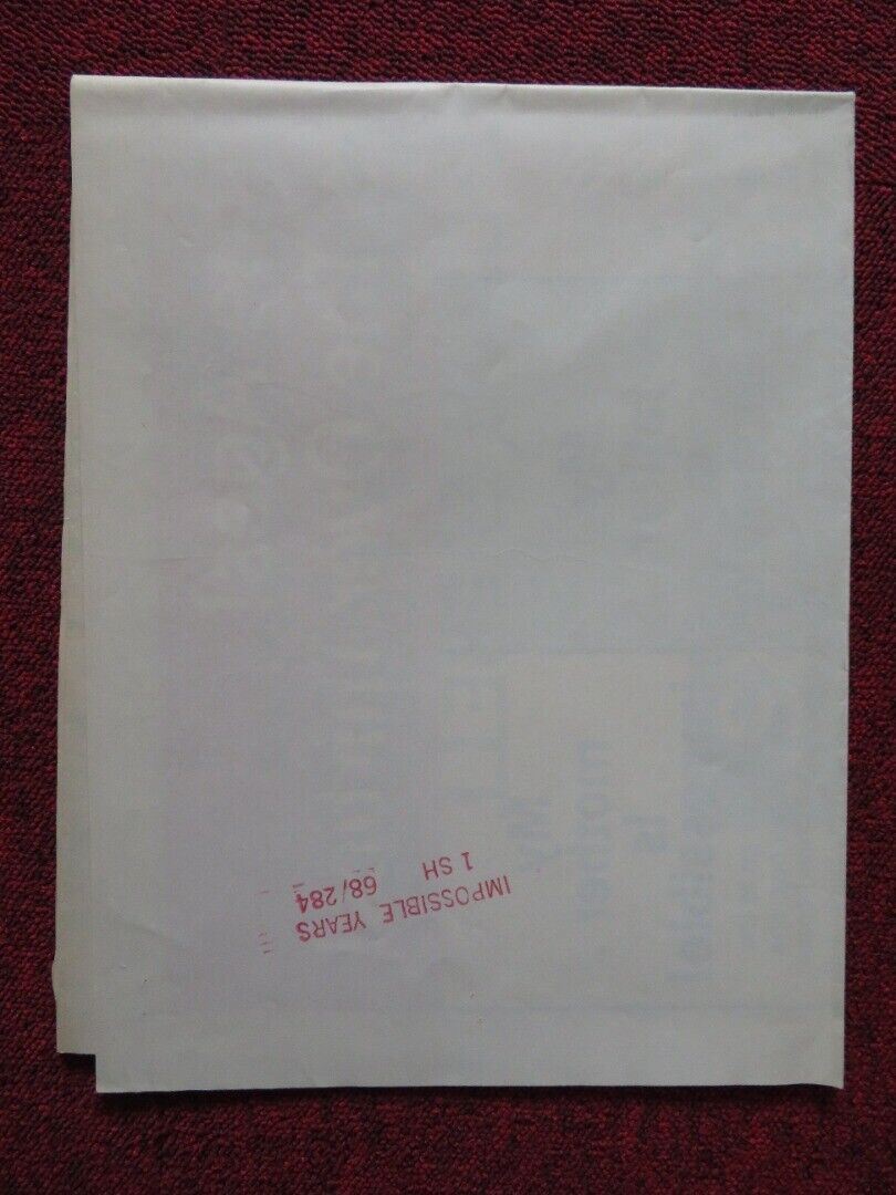 IMPOSSIBLE YEARS FOLDED US ONE SHEET POSTER DAVID NIVEN LOLA ALBRIGHT 1968 - Rendezvous Cinema