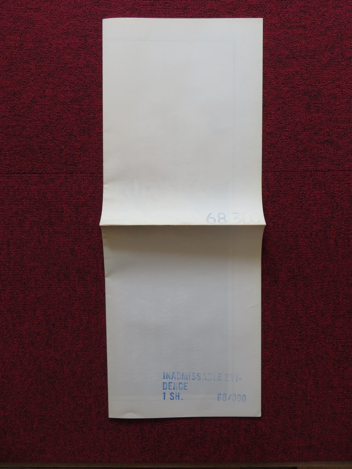 INADMISSIBLE EVIDENCE FOLDED US ONE SHEET POSTER NICOL WILLIAMSON 1968 Rendezvous Cinema Movie posters