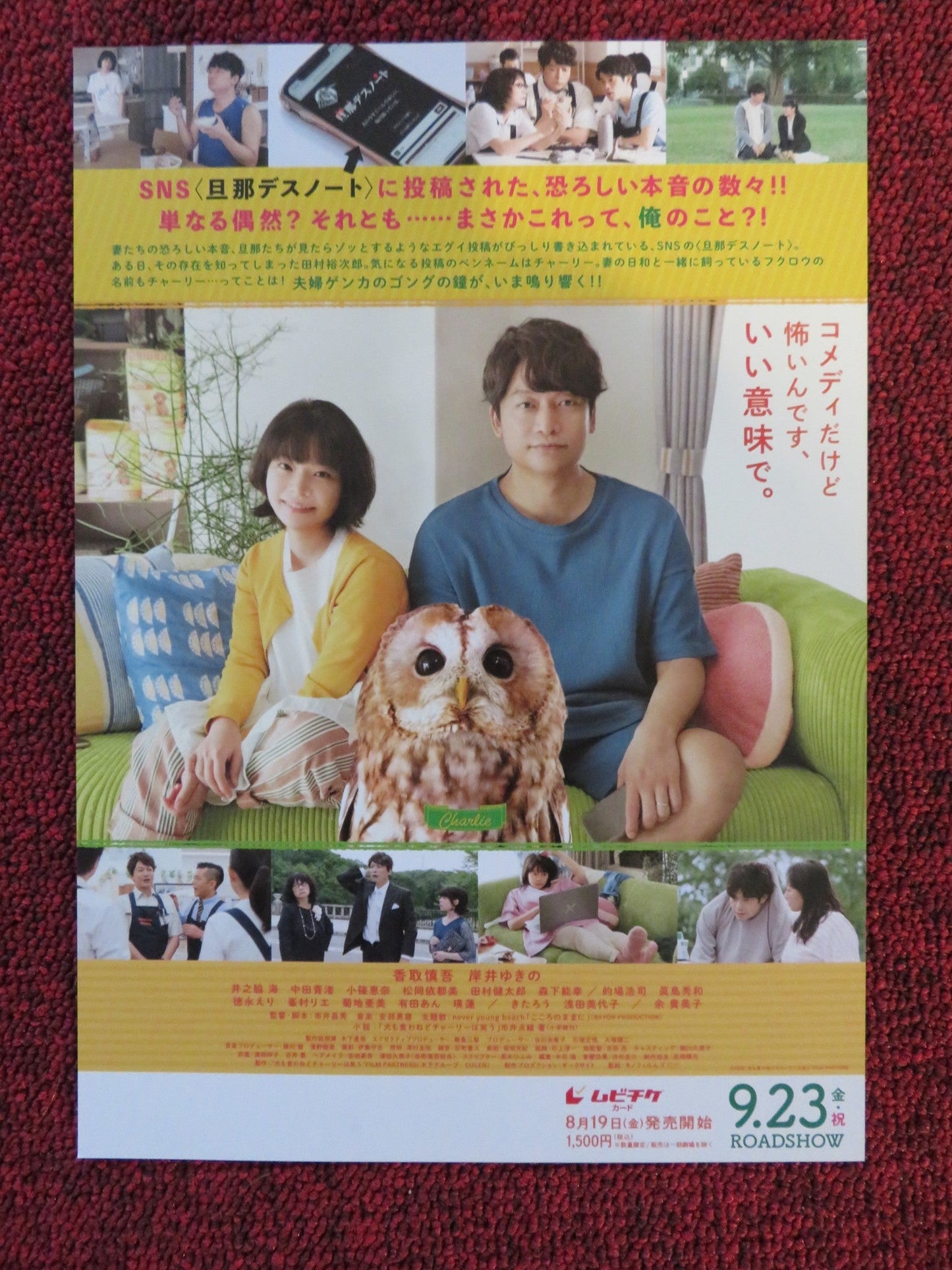 INUMO KUWANE DO CHARLIE WA WARAU ROOM JAPANESE CHIRASHI (B5) POSTER KATORI 2022 Rendezvous Cinema Movie posters
