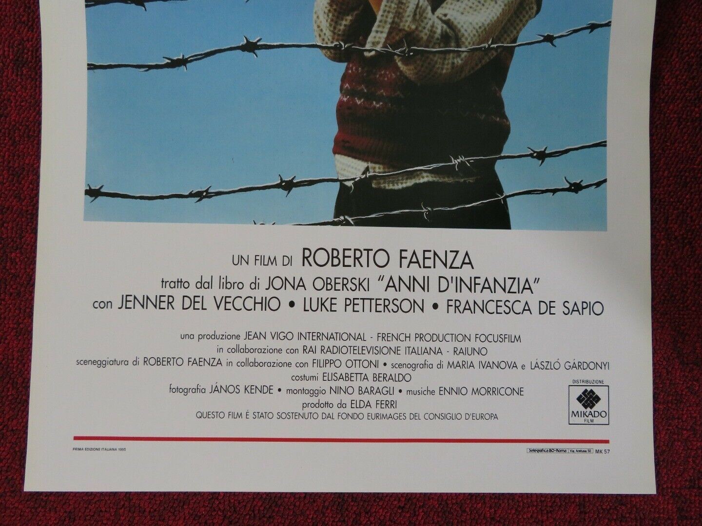 IONA CHE VISSE NELLA BALENA ITALIAN LOCANDINA (27.5"x13") POSTER JEAN HUGUES '93 - Rendezvous Cinema