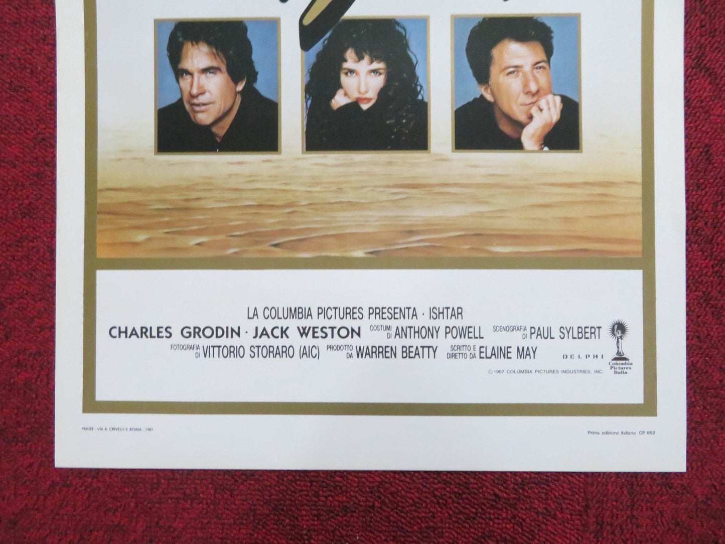 ISHTAR ITALIAN LOCANDINA POSTER DUSTIN HOFFMAN WARREN BEATTY 1987 Rendezvous Cinema Movie posters