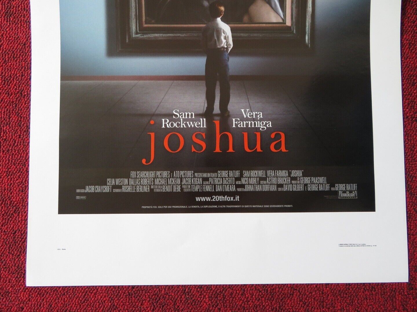 JOSHUA ITALIAN LOCANDINA (27.5"x13") POSTER SAM ROCKWELL VERA FERMIGA 2007 Movie posters