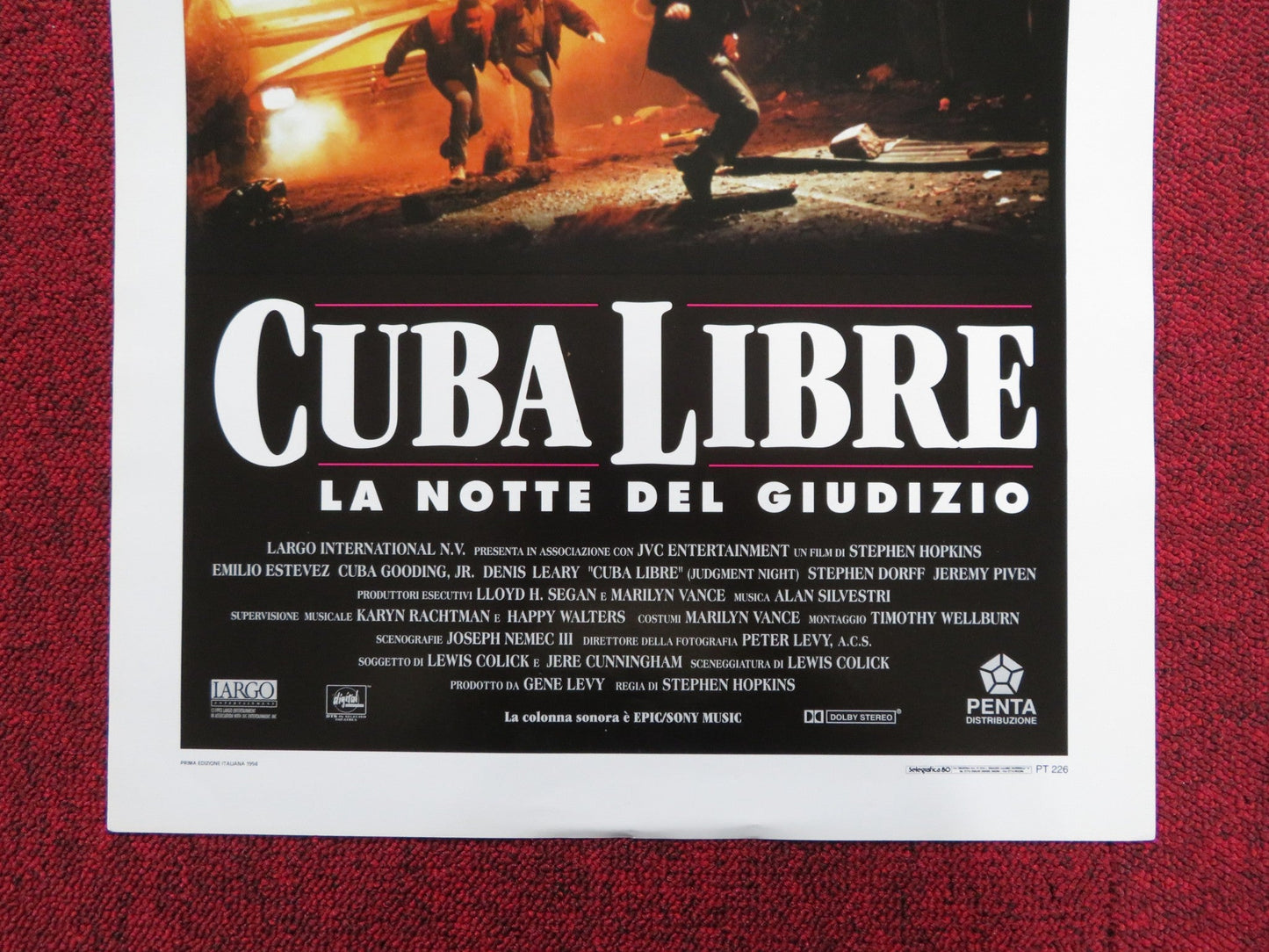 JUDGMENT NIGHT ITALIAN LOCANDINA POSTER EMILIO ESTEVEZ CUBA GOODING JR. 1994 Rendezvous Cinema Movie posters