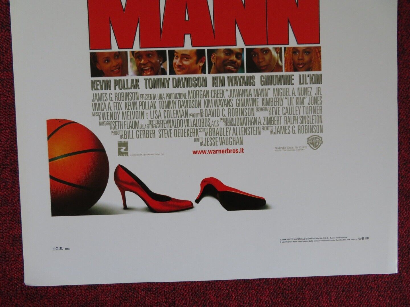 JUWANNA MANN ITALIAN LOCANDINA (27.5"x13") POSTER MIGUEL A. NUNEZ,JR. 2002 Movie posters
