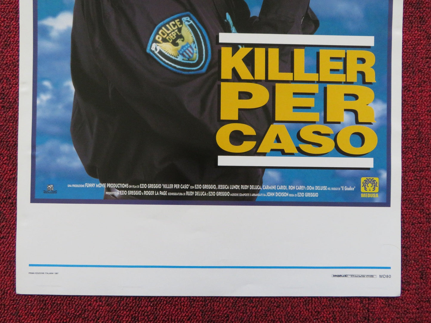 KILLER PER CASO ITALIAN LOCANDINA POSTER EZIO GREGGIO JESSICA LUNDY 1997 Rendezvous Cinema Movie posters