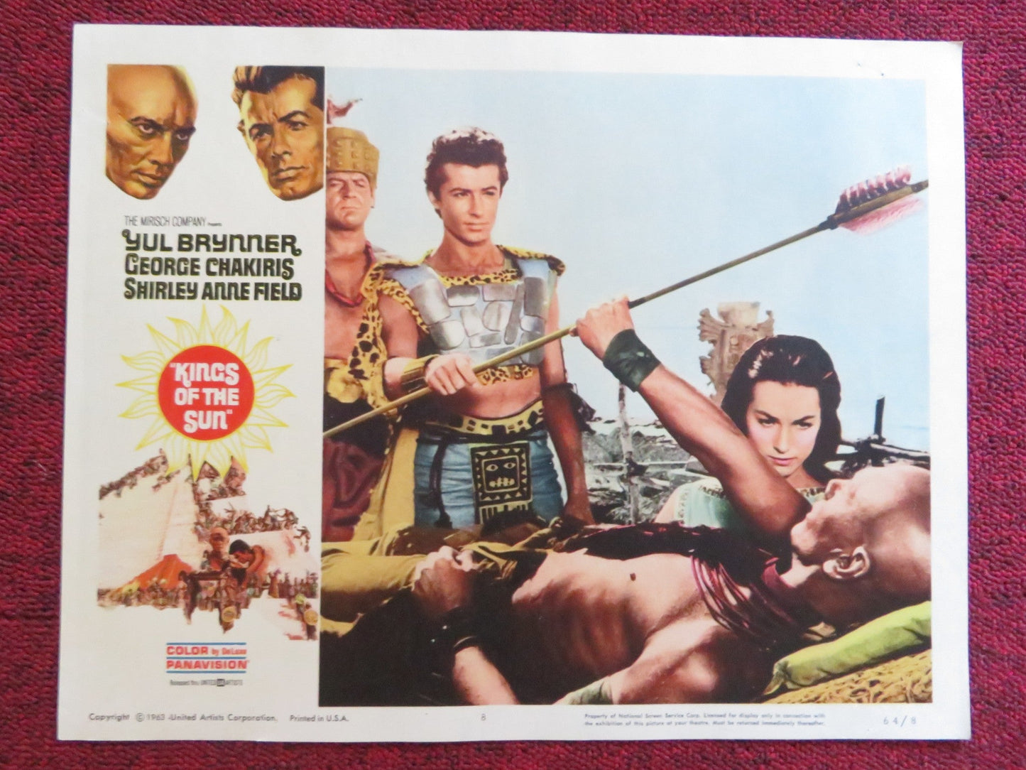 KINGS OF THE SUN US LOBBY CARD FULL SET YUL BRYNNER GEORGE CHAKIRIS 1963 Rendezvous Cinema Movie posters