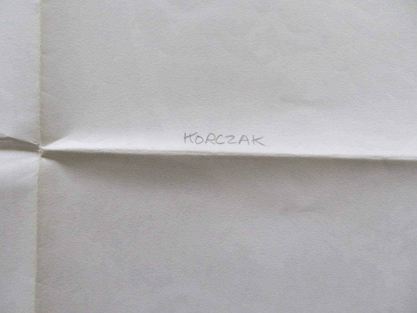 KORCZAK UK QUAD POSTER FOLDED ANDREZEJ WAJDA 1990 Rendezvous Cinema Movie posters