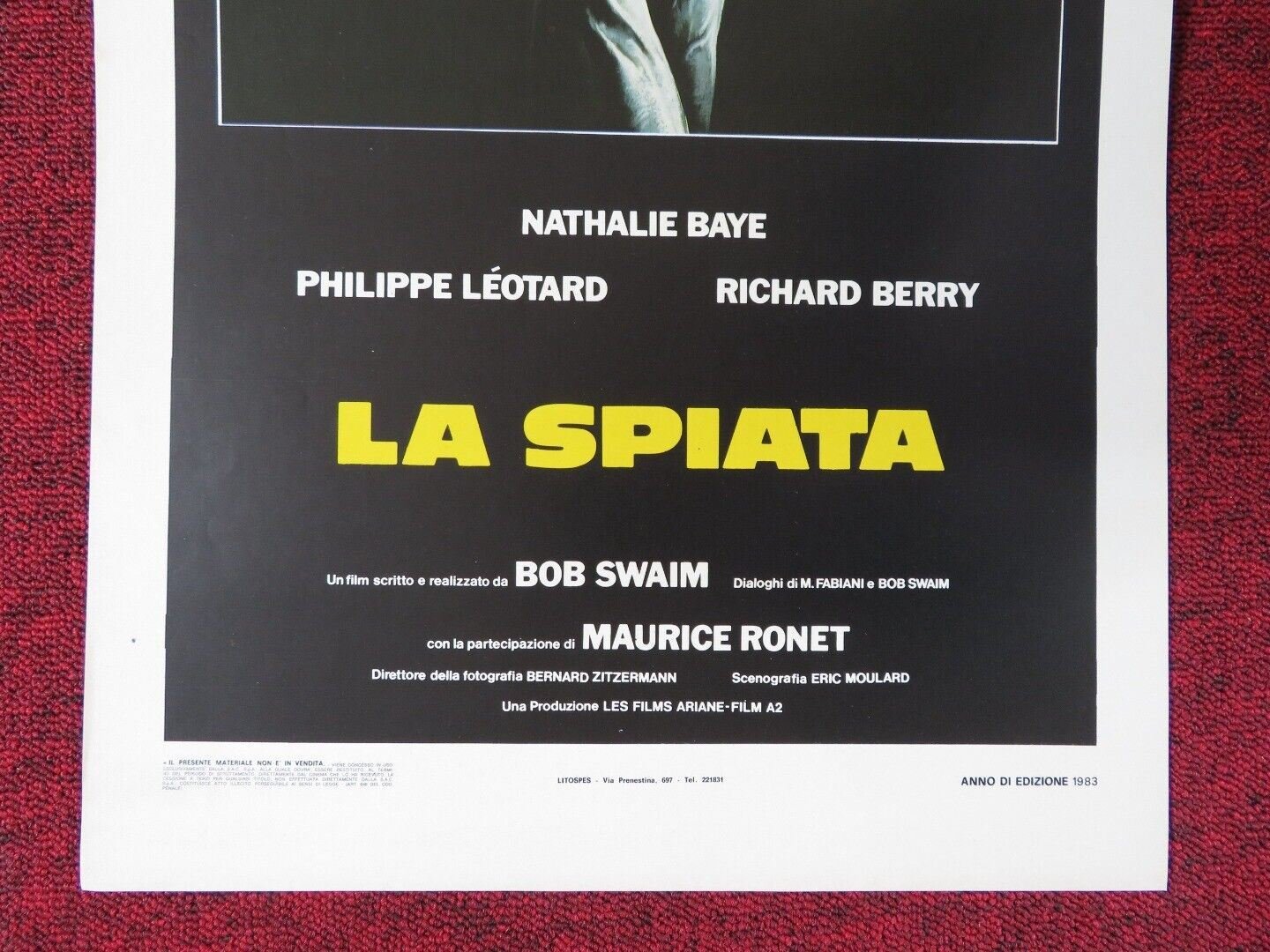 LA BALANCE ITALIAN LOCANDINA (27.5"x13") POSTER NATHALIE BAYE R BERRY 1983 - Rendezvous Cinema