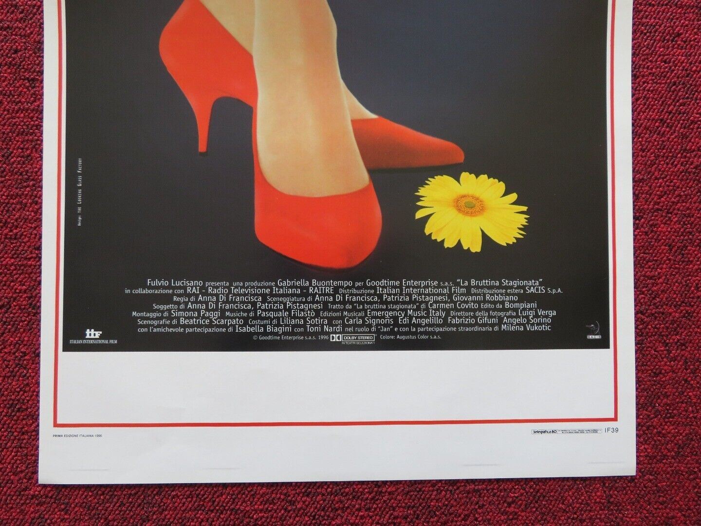LA BRUTTINA STAGIONATA ITALIAN LOCANDINA (27.5"x12.5") POSTER 1996 Movie posters