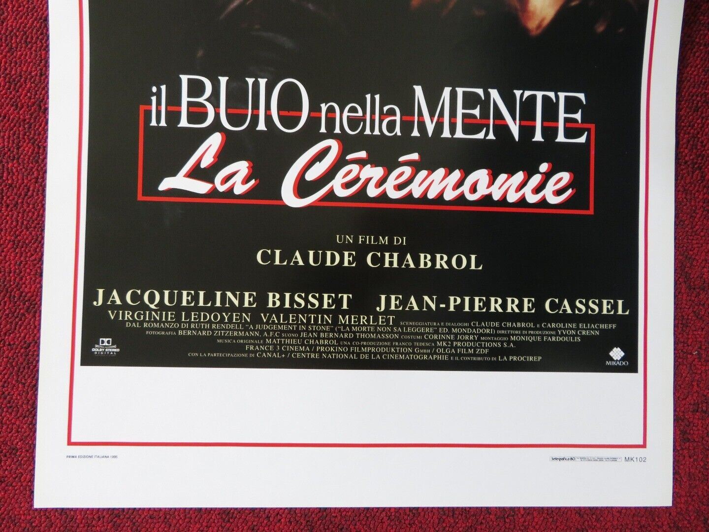 LA CEREMONIE ITALIAN LOCANDINA (27.5"x13") POSTER ISABELLE HUPPERT 1995 Movie posters