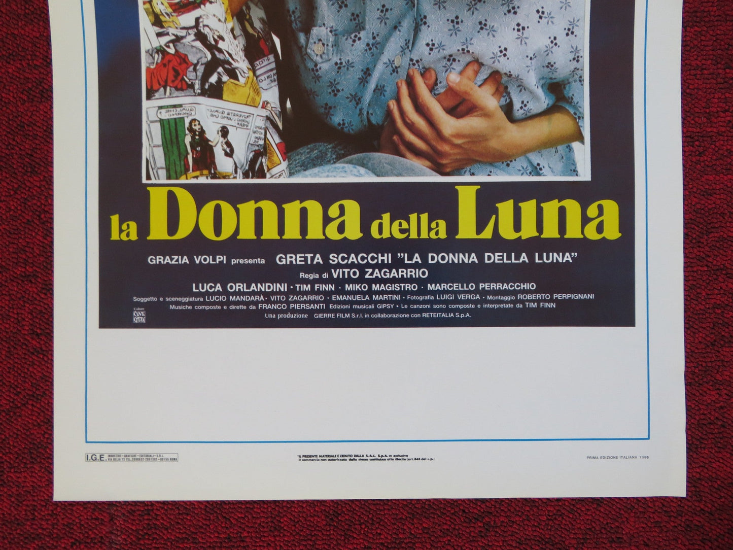 LA DONNA DELLA LUNA ITALIAN LOCANDINA (27.5"x13") POSTER GRETA SCACCHI 1988 Rendezvous Cinema Movie posters