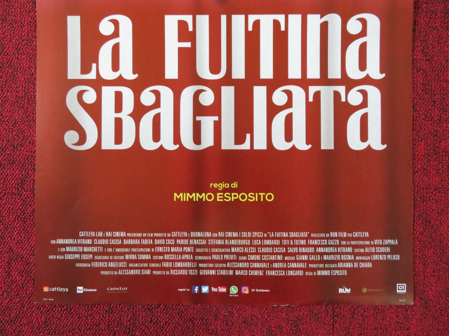 LA FUITINA SBAGLIATA ITALIAN LOCANDINA POSTER ANNADREA VITRANO C. CASISA 2018 Rendezvous Cinema Movie posters