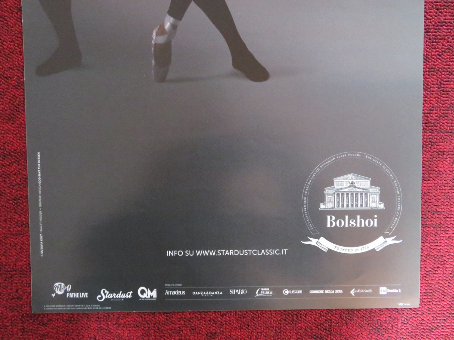 LA GRANDE DANZA AL CINEMA DAL PRESTIGIOSO BOLSHOI ITALIAN LOCANDINA POSTER 2018 Rendezvous Cinema Movie posters