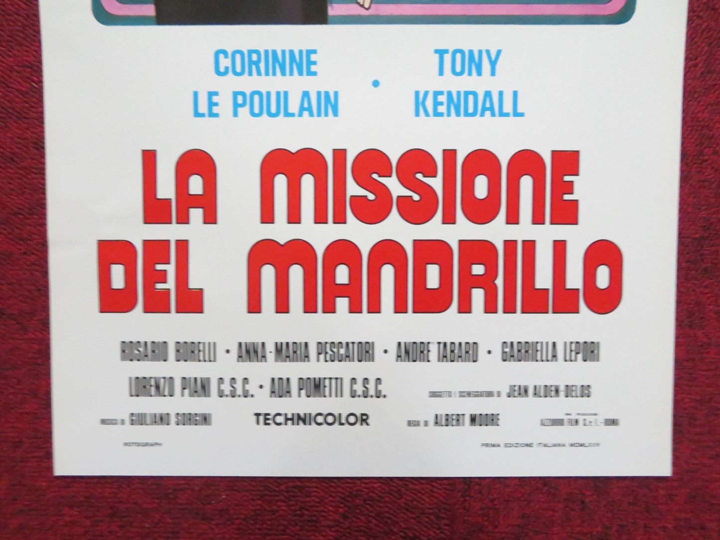 LA MISSIONE DEL MANDRILLO ITALIAN LOCANDINA POSTER CORINNE LE POULAIN 1975 Rendezvous Cinema Movie posters