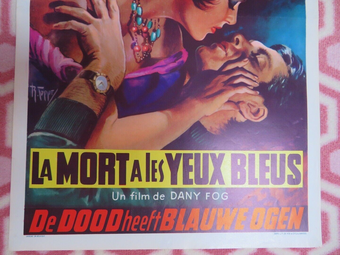 LA MORT A LES YEUX BLEUS / Mourir d'amour BELGIUM (21.5"x 14) POSTER 1961 Movie posters
