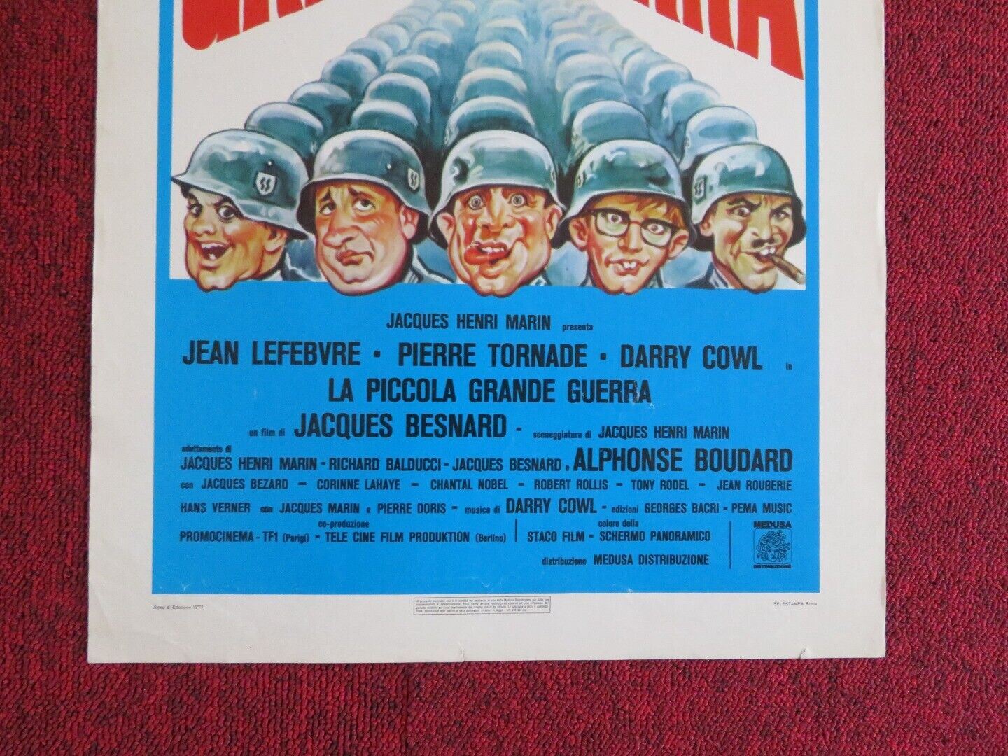 LA PICCOLA GRANDE GUERRA ITALIAN LOCANDINA (27.5"x13.5") POSTER 1977 Movie posters