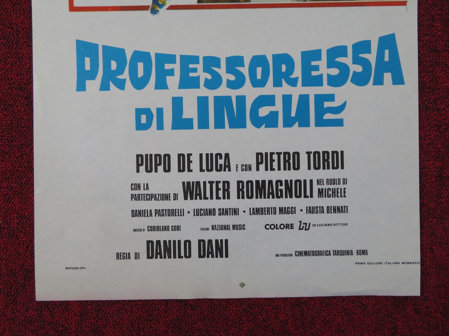LA PROFESSORESSA DI LINGUE ITALIAN LOCANDINA POSTER FEMI BENUSSI DE LUCA 1976 Rendezvous Cinema Movie posters