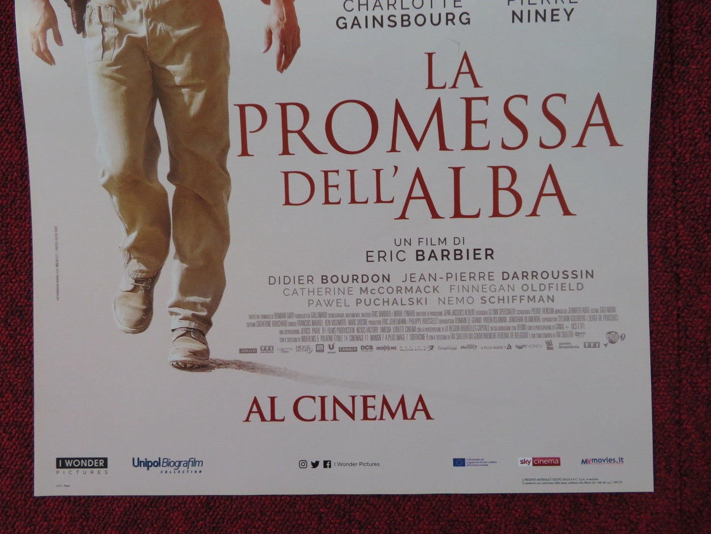 LA PROMESSA DELL'ALBA ITALIAN LOCANDINA POSTER CHARLOTTE GAINSBOURG 2017 Rendezvous Cinema Movie posters