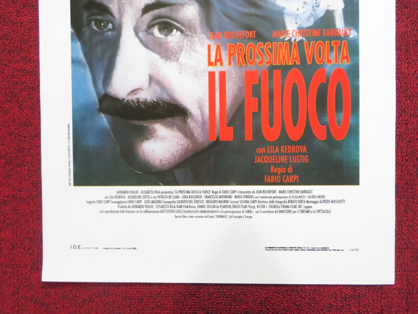 LA PROSSIMA VOLTA IL FUOCO ITALIAN LOCANDINA POSTER JEAN ROCHEFORT 1993 Rendezvous Cinema Movie posters
