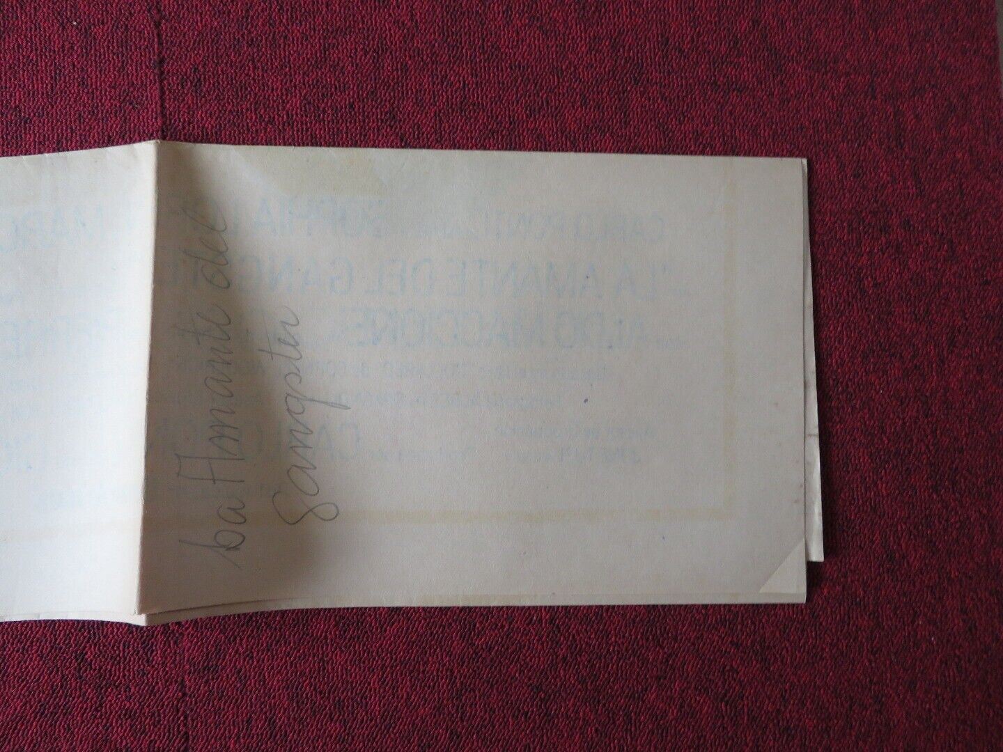 LA PUPA DEL GANGSTER FOLDED ARGENTINA POSTER SOPHIA LOREN MARCELLO MASTROIANNI Movie posters