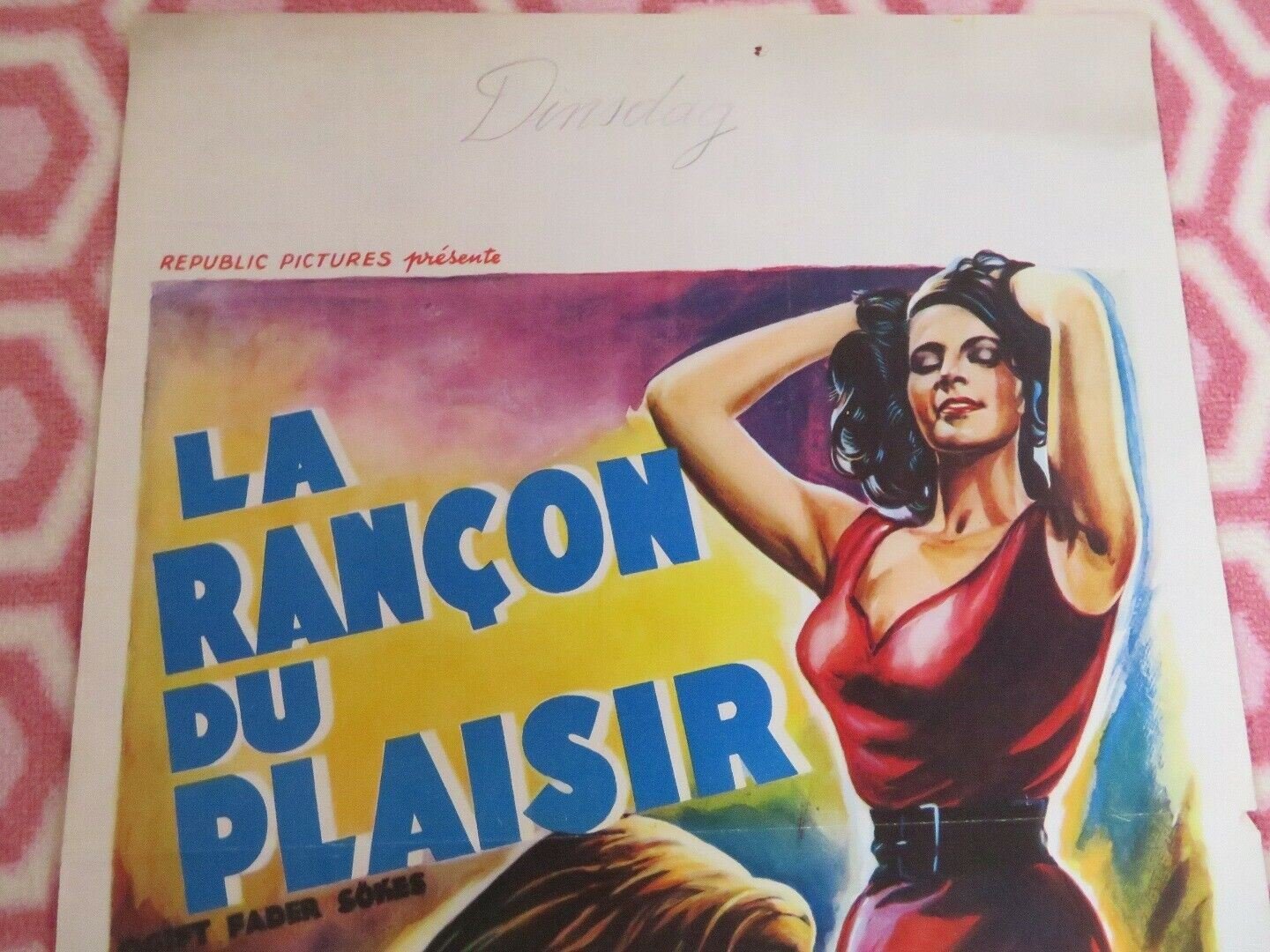 LA RANCON DU PLAISIR/ Unmarried Mothers BELGIUM (21"x 14")POSTER EVA STIBERG '53 - Rendezvous Cinema