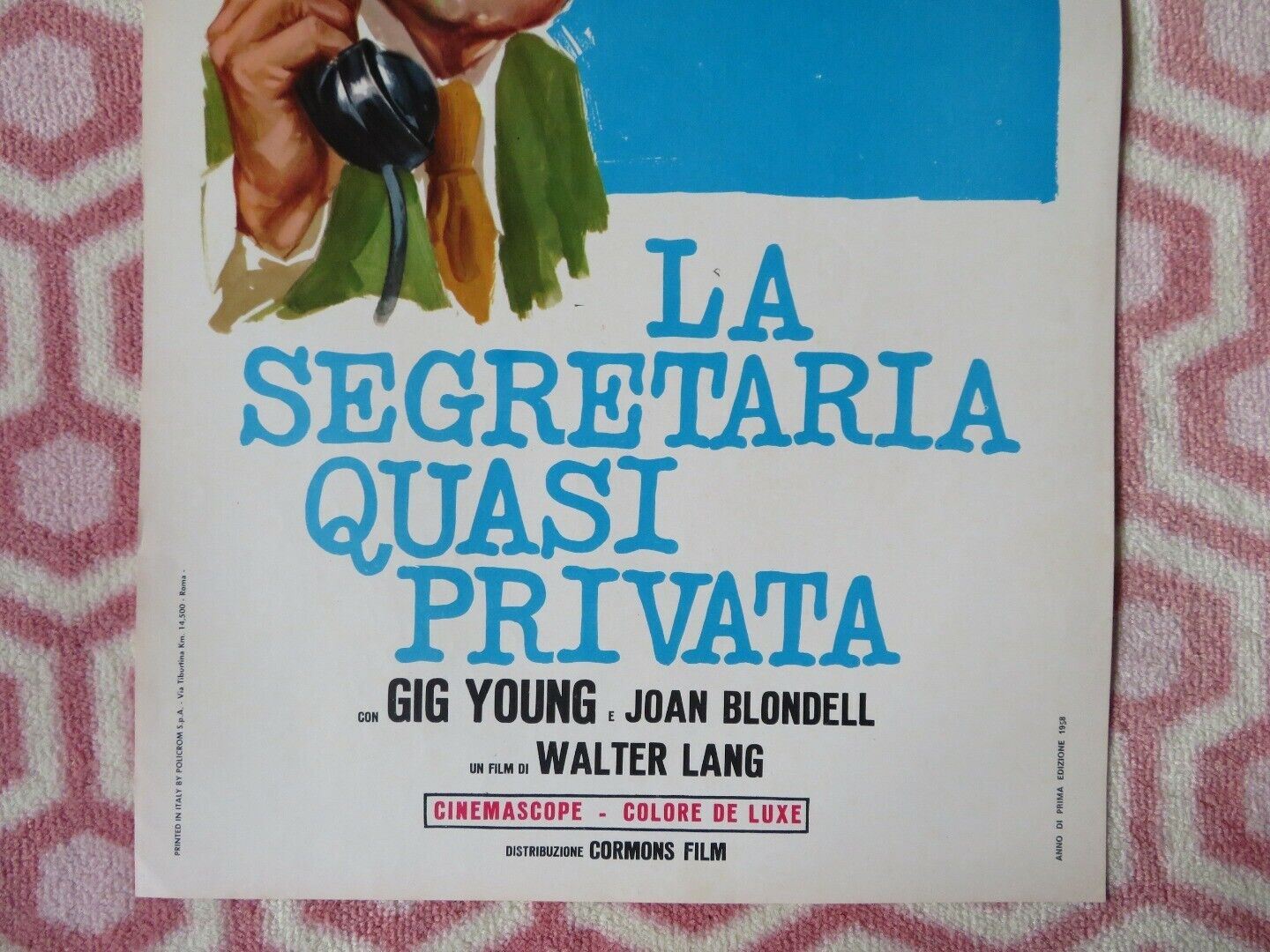 LA SEGRETARIA QUASI PRIVATA ITALIAN LOCANDINA (25.5"x12.5") POSTER 1958 - Rendezvous Cinema