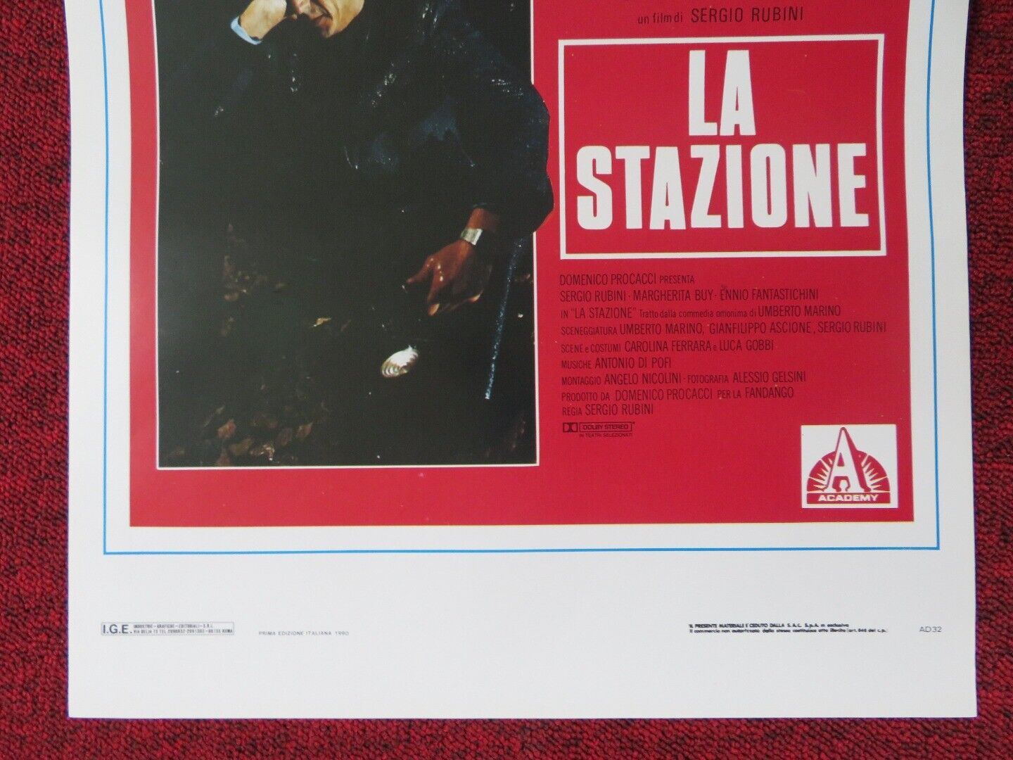 LA STAZIONE / THE STATION ITALIAN LOCANDINA (27.5"x13") POSTER SERGIO RUBINI '90 Movie posters