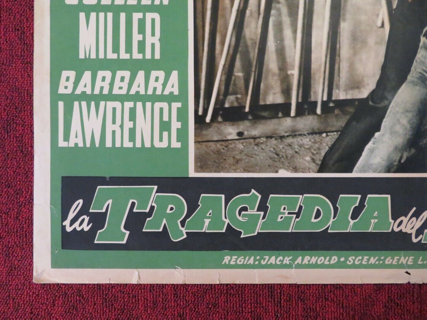 LA TRAGEDIA DEL RIO GRANDE / MAN IN THE SHADOW - C ITALIAN FOTOBUSTA POSTER 1957 Movie posters