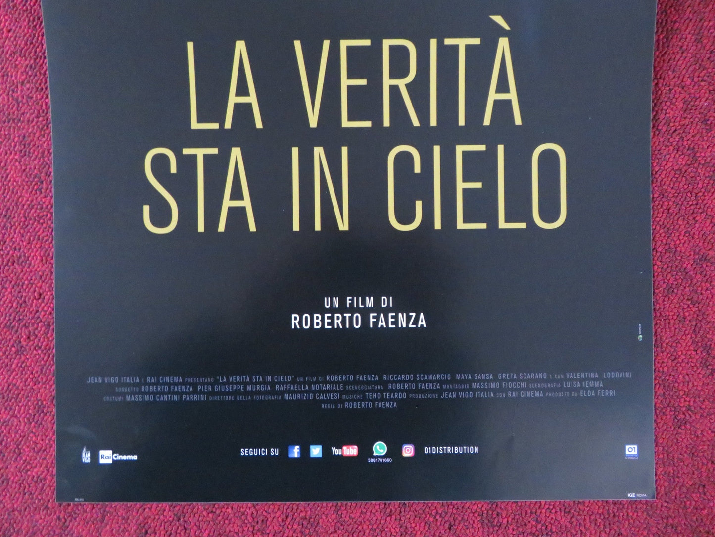 LA VERITA STA IN CIELO ITALIAN LOCANDINA POSTER RICCARDO SCAMARCIO 2016 Rendezvous Cinema Movie posters