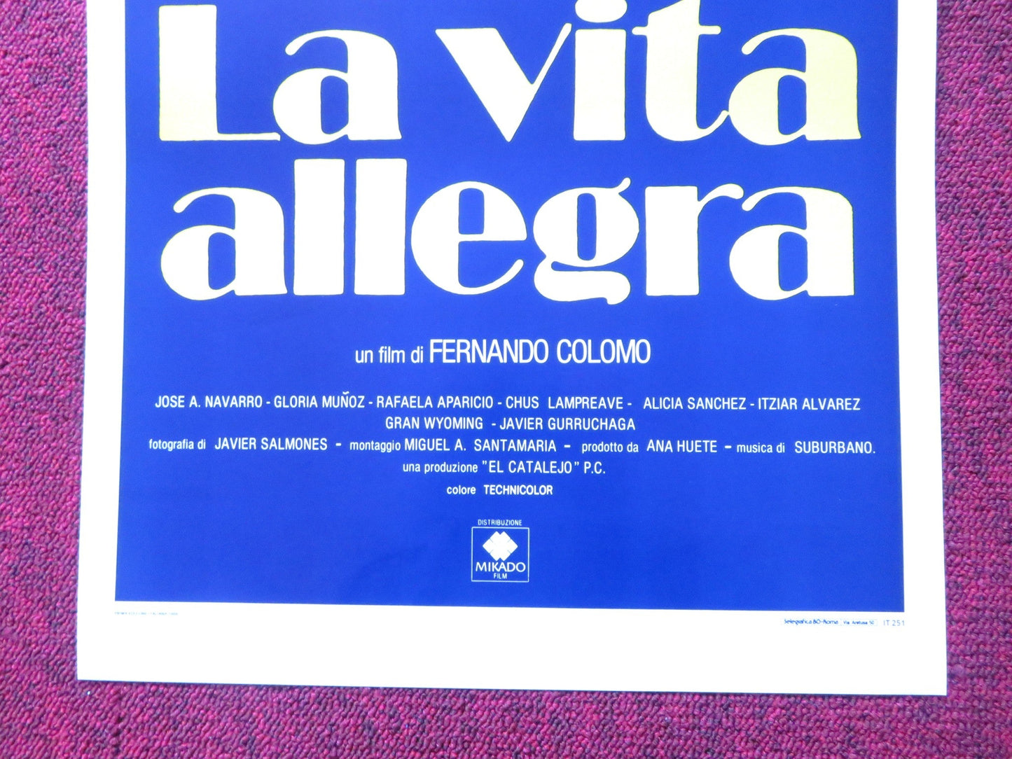 LA VIDA ALEGRE ITALIAN LOCANDINA POSTER VERONICA FORQUE ANTONIO RESINES 1988 Rendezvous Cinema Movie posters
