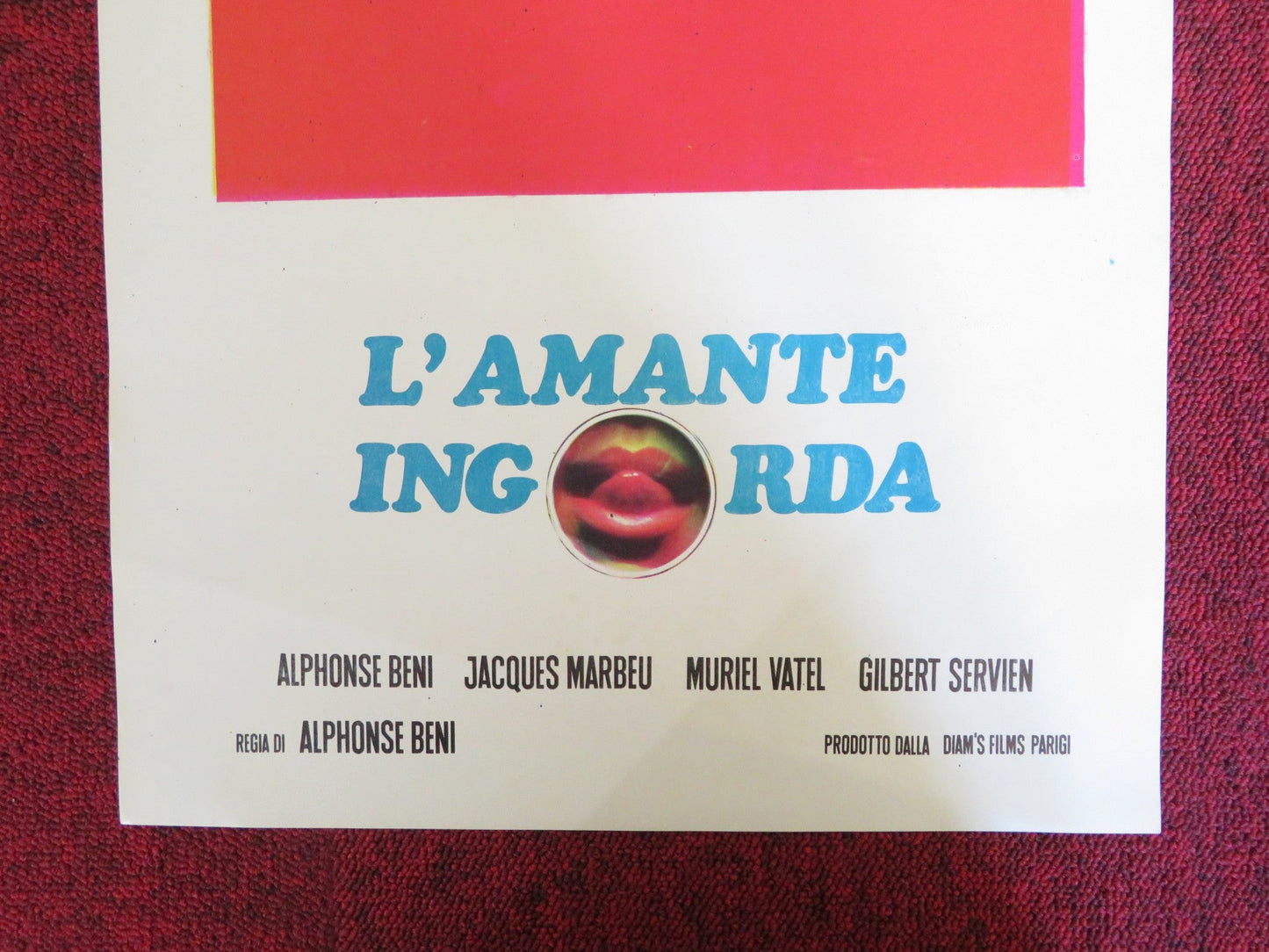 L'AMANTE INGORDA ITALIAN LOCANDINA POSTER ALPHONSE BENI JACQUES MARBEU 1976 Rendezvous Cinema Movie posters