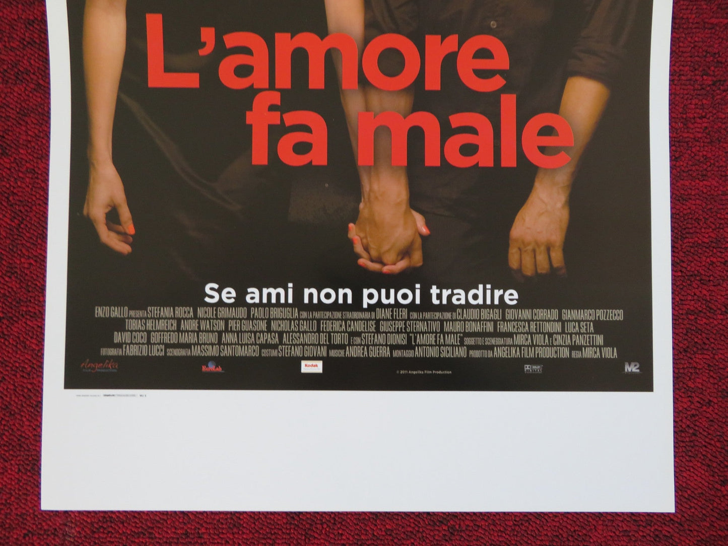 L'AMORE FA MALE ITALIAN LOCANDINA (27.5"x13") POSTER STEFANIA ROCCA 2011 Rendezvous Cinema Movie posters