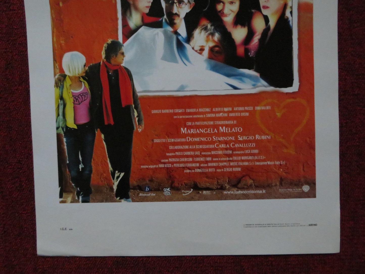L'AMORE RITORNA ITALIAN LOCANDINA POSTER FABRIZIO BENTIVOGLIO MARGH 2004 Rendezvous Cinema Movie posters