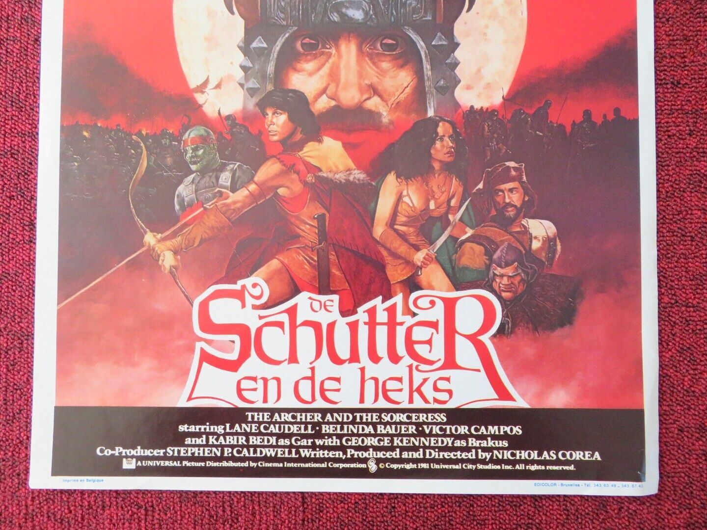 L'ARCHER ET LA SORCIERE BELGIUM (21.5"x14.5") POSTER BELINDA BAUER 1981 Movie posters