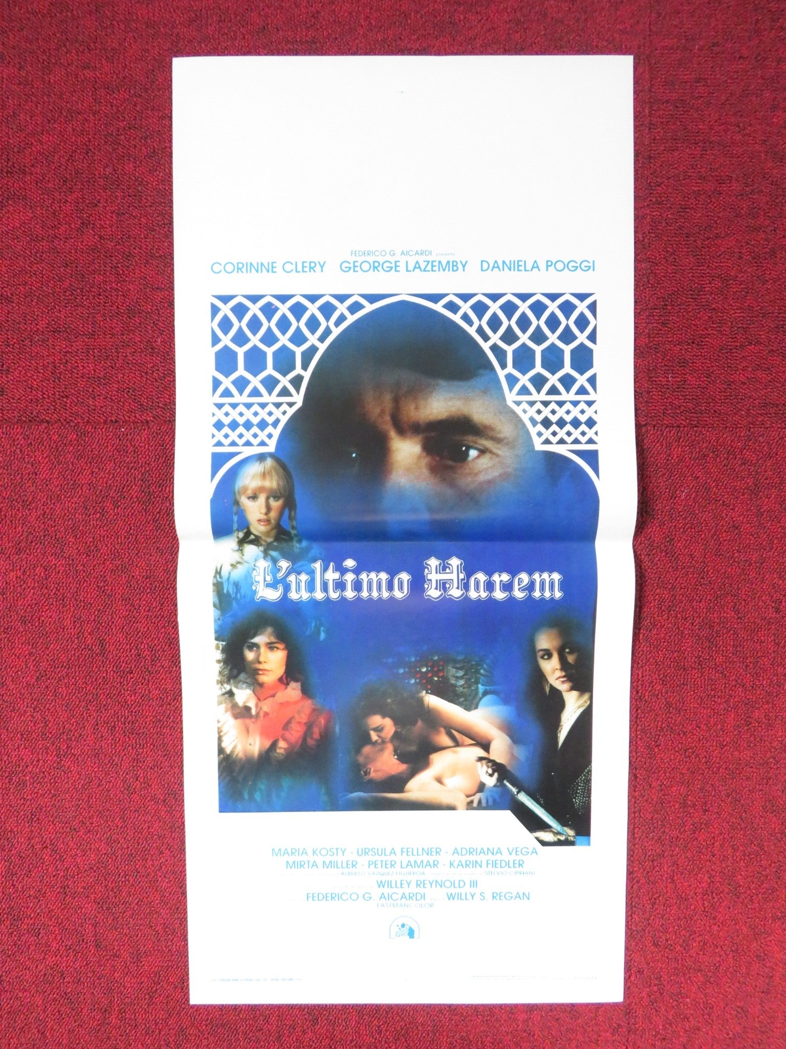 LAST HAREM ITALIAN LOCANDINA POSTER CORINNE CLERY GEORGE LAZENBY 1981 last-harem-italian-locandina-poster-corinne-clery-george-lazenby-1981