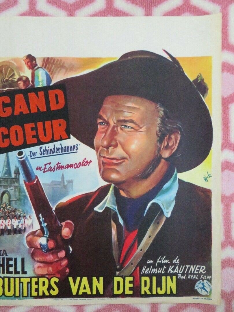 LE BRIDAND AU GRAND COEUR/ Duel in the Forest BELGIUM (15"x 21") POSTER 1958 - Rendezvous Cinema