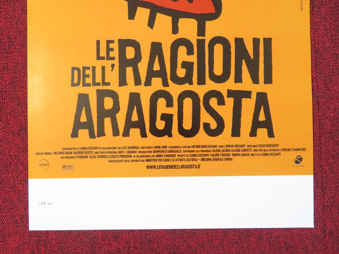 LE RAGIONI DELL'ARAGOSTA ITALIAN LOCANDINA POSTER SABINA GUZZANTI 2007 Rendezvous Cinema Movie posters