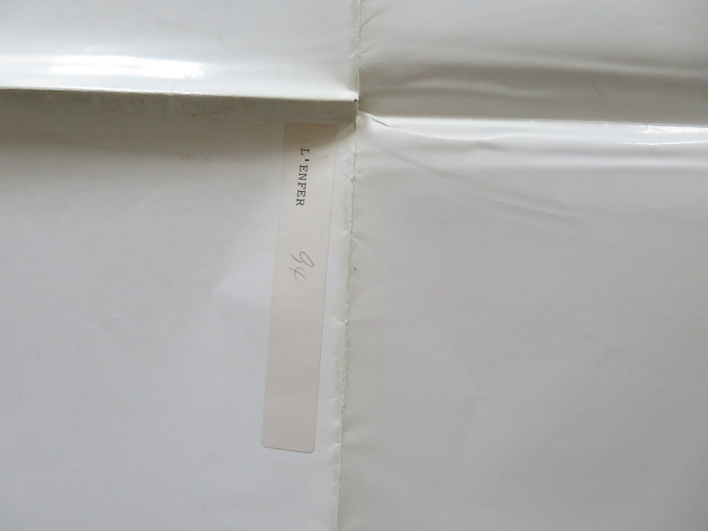 L'ENFER UK QUAD POSTER FOLDED EMMANUELLE BEART FRANCOIS CLUZET 1994 Rendezvous Cinema Movie posters