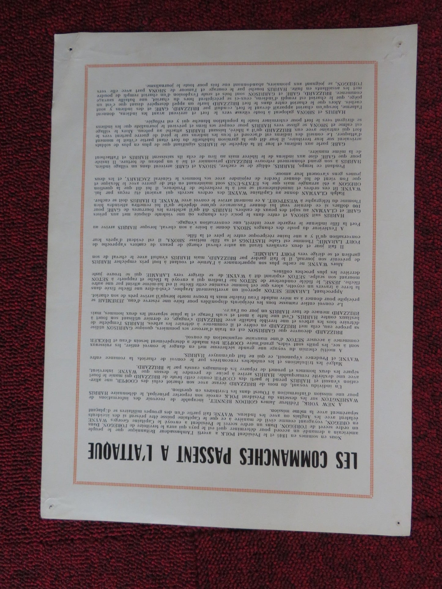 LES COMANCHES PASSENT A LATTAQUE FRENCH FLYER FRED MAC MURRAY W BISHOP 1959 Rendezvous Cinema Movie posters