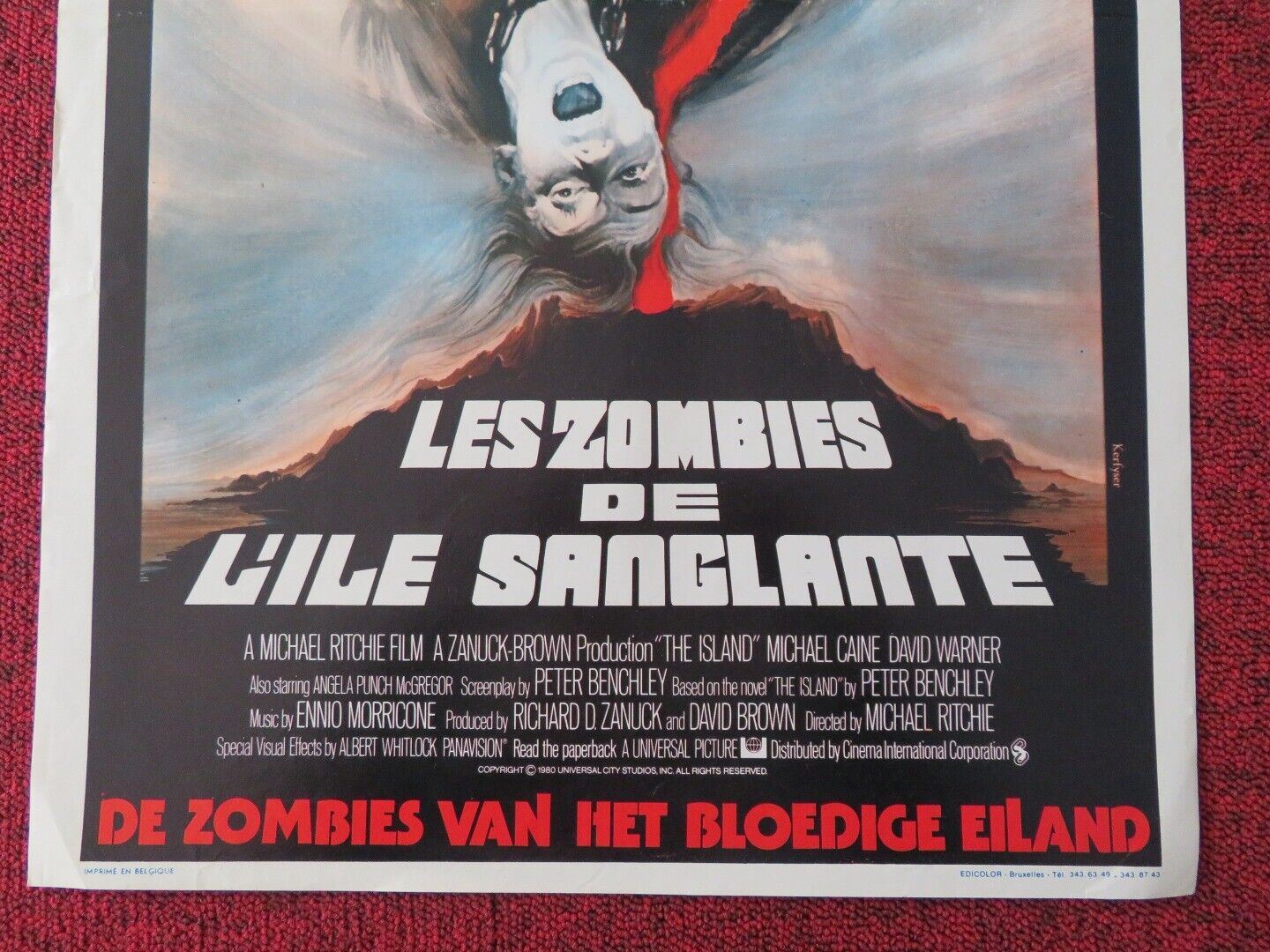 LES ZOMBIES DE L'ILE SANGLANTE BELGIUM (21.5"x14.5") POSTER MICHAEL CAINE 1980 Movie posters