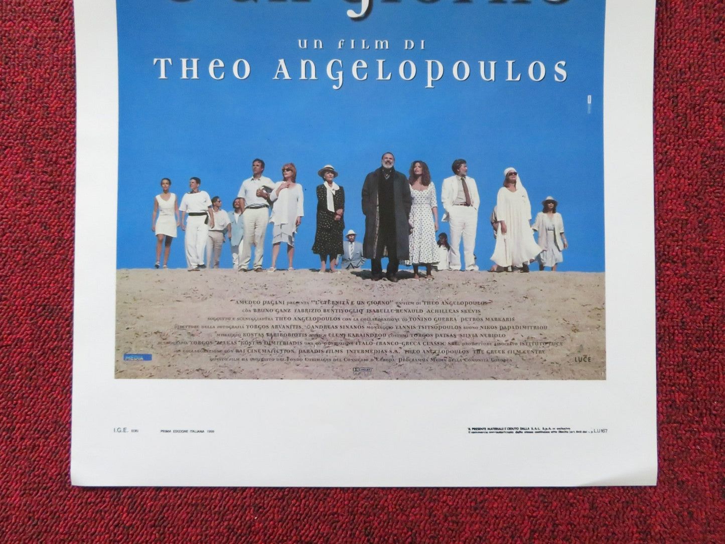 L'ETERNITA E UN GIORNO ITALIAN LOCANDINA POSTER BRUNO GANZ F.BENTIVOGLIO 1998 Rendezvous Cinema Movie posters