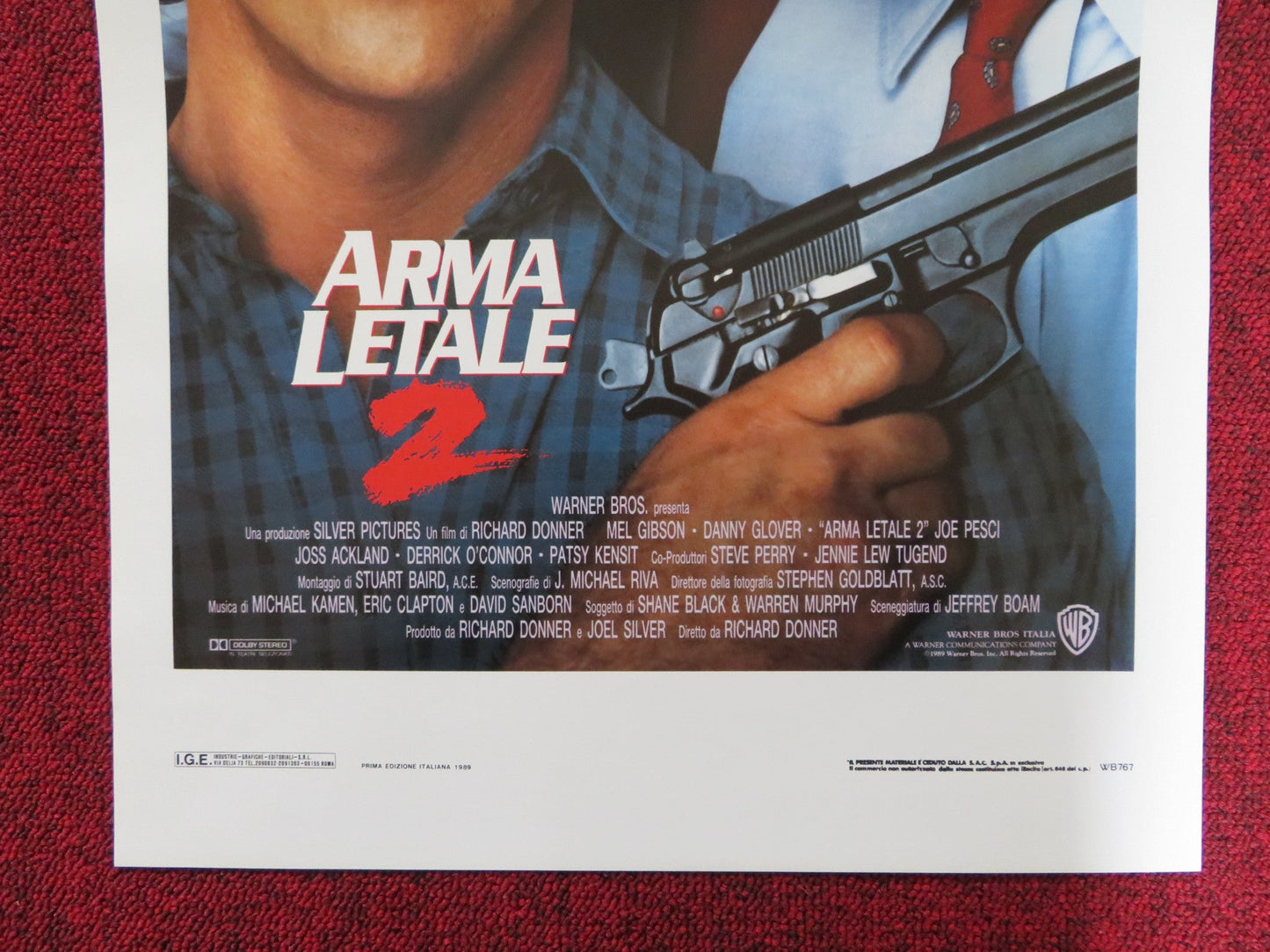 LETHAL WEAPON 2 ITALIAN LOCANDINA POSTER MEL GIBSON DANNY GLOVER 1989 Rendezvous Cinema Movie posters