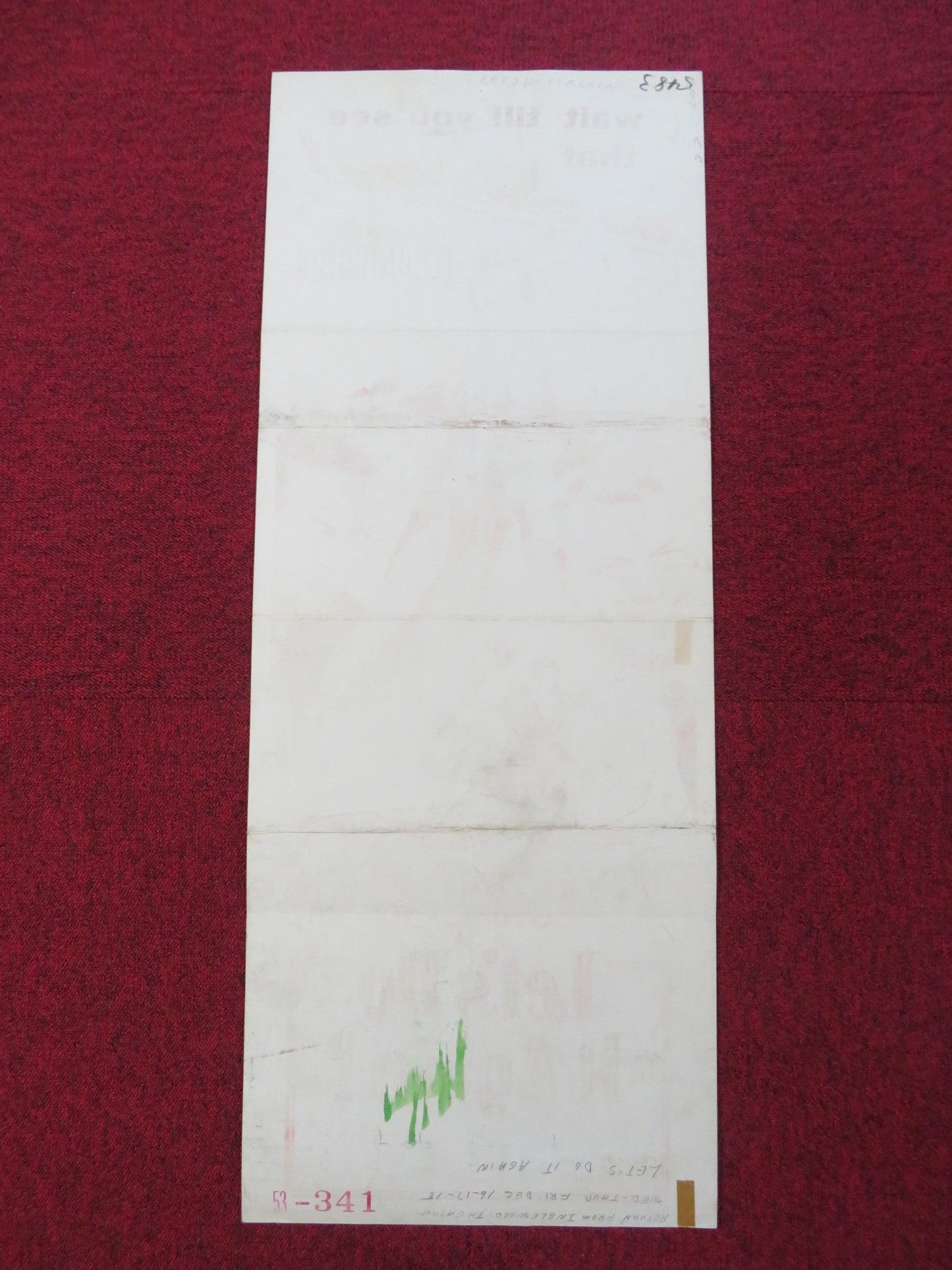 LET'S DO IT AGAIN US INSERT (14"x 36") POSTER JANE WYMAN RAY MILLAND 1953 Rendezvous Cinema Movie posters